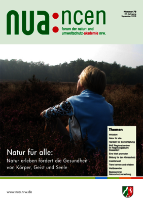Titelseite NUAncen Heft 70 - Natur für alle. Foto: NUA NRW