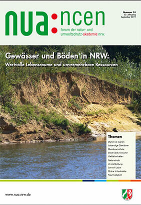 Titelseite NUAncen Heft 74 – Gewässer und Böden in NRW